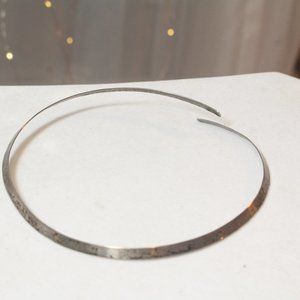 ⭐️ Signed Vintage Ed Levin 925 Sterling Silver Cuff Choker Statement Necklace ✨